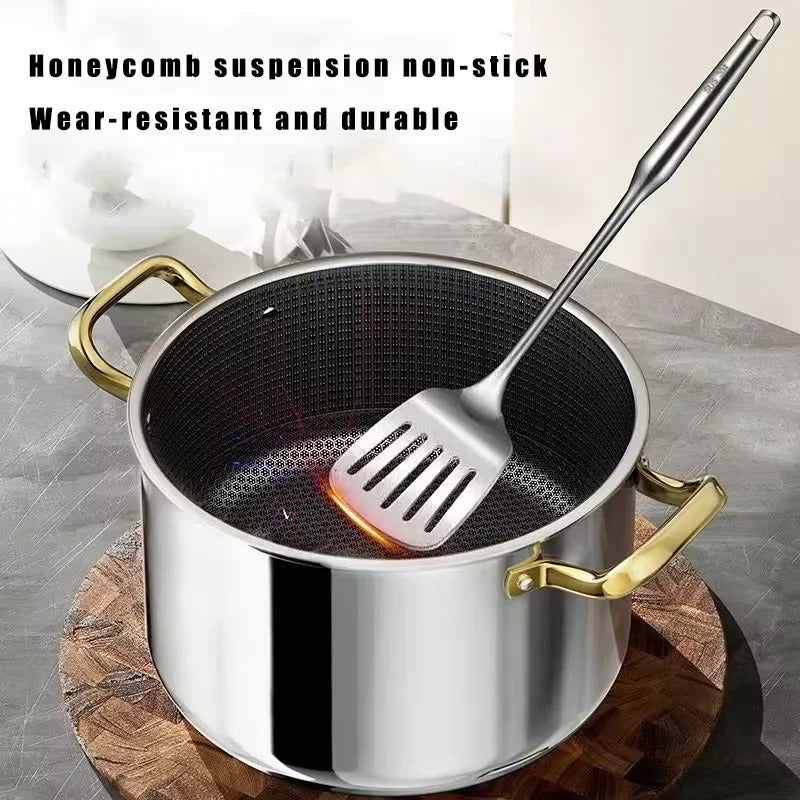 Stainless Steel Honeycomb Frying Pan with Lid