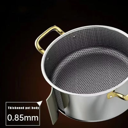Stainless Steel Honeycomb Frying Pan with Lid