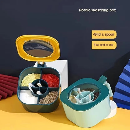 Kitchen Seasoning Box Four-Compartment Jar