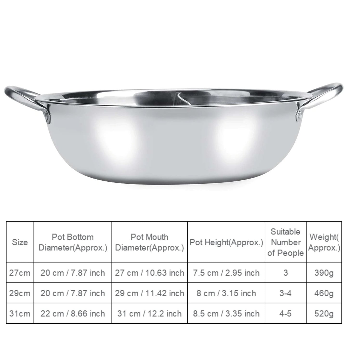 Double Flavour Stainless Steel Chinese Hot Pot